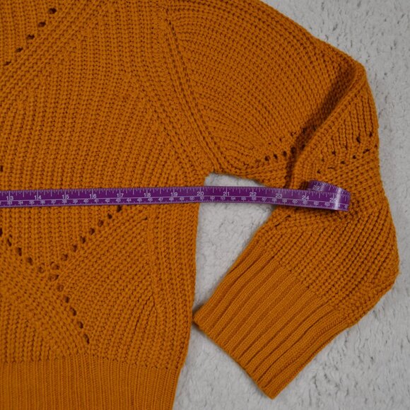 Dolls Kill orange sweater textured knit with corseted back detail L - Picture 2 of 9